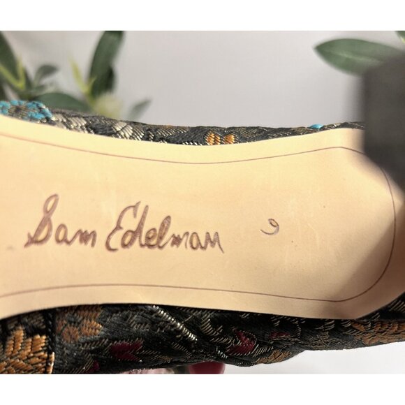 SAM EDELMAN Olette Floral Brocade Tapestry Women's Sz 6 Stiletto Ankle Boots +🎁 - Picture 11 of 11